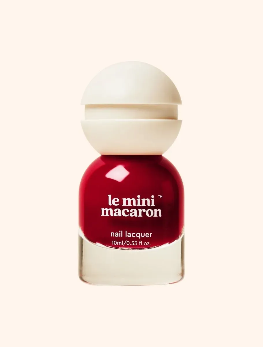 Le Mini Macaron Pomegranate nagellack klarröd