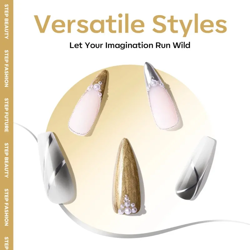 Modelones ExtraDetails Gold Foil liner gel nail art
