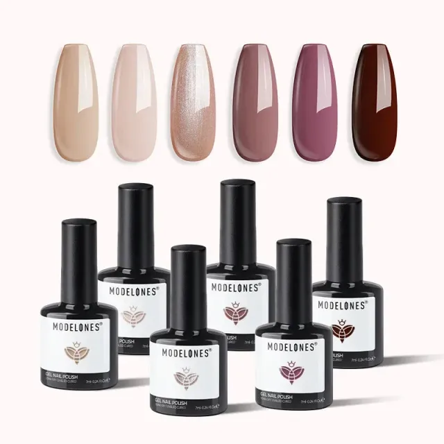 modelones Grace Garden gellack 6-pack nude guld