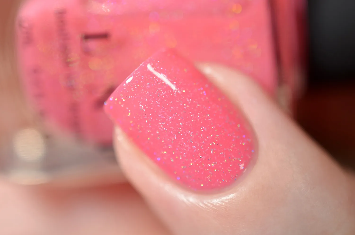 ILNP Sugar Lush Paper Heart nagellack rosa holo