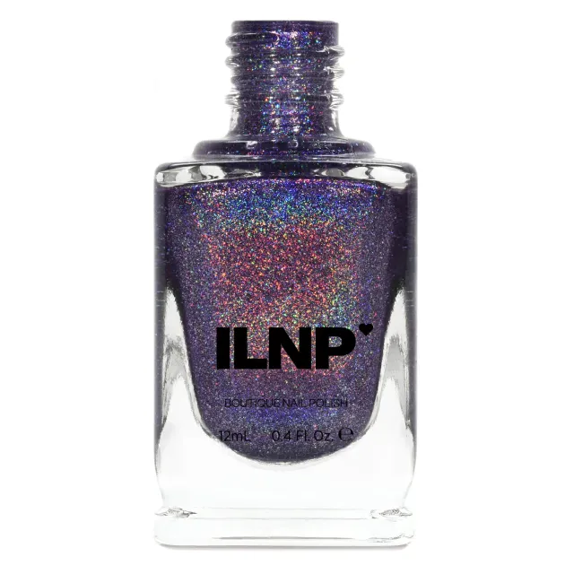 ILNP Ultra Holo Walking Home nagellack druvlila holografiskt