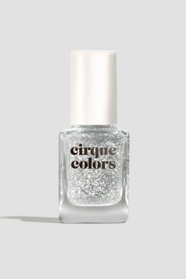 Cirque Colors Silver Lining nagellack silver flakes topper