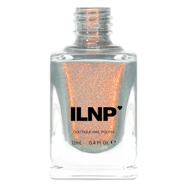 ILNP Flicker nagellack ljusgrå iriserande