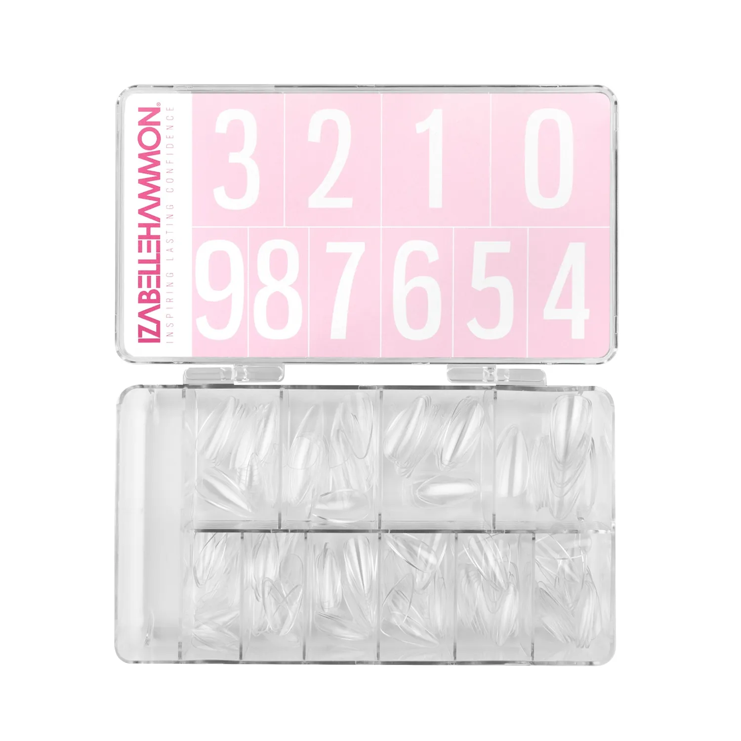 Iz Beauty Natural Almond fullcover nageltippar 200-pack klara