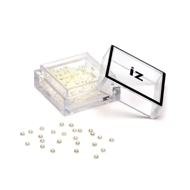 Iz Beauty Small White Pearl nageldekoration 30-pack vit pärla