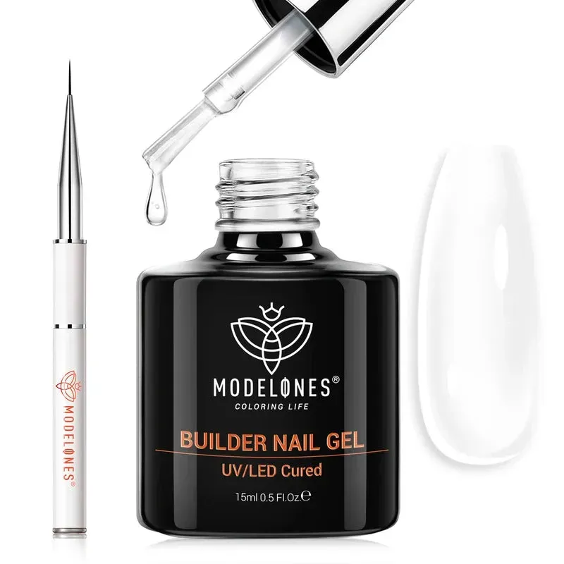 Modelones Builder Gel Clear nagelgel 10ml transparent liner