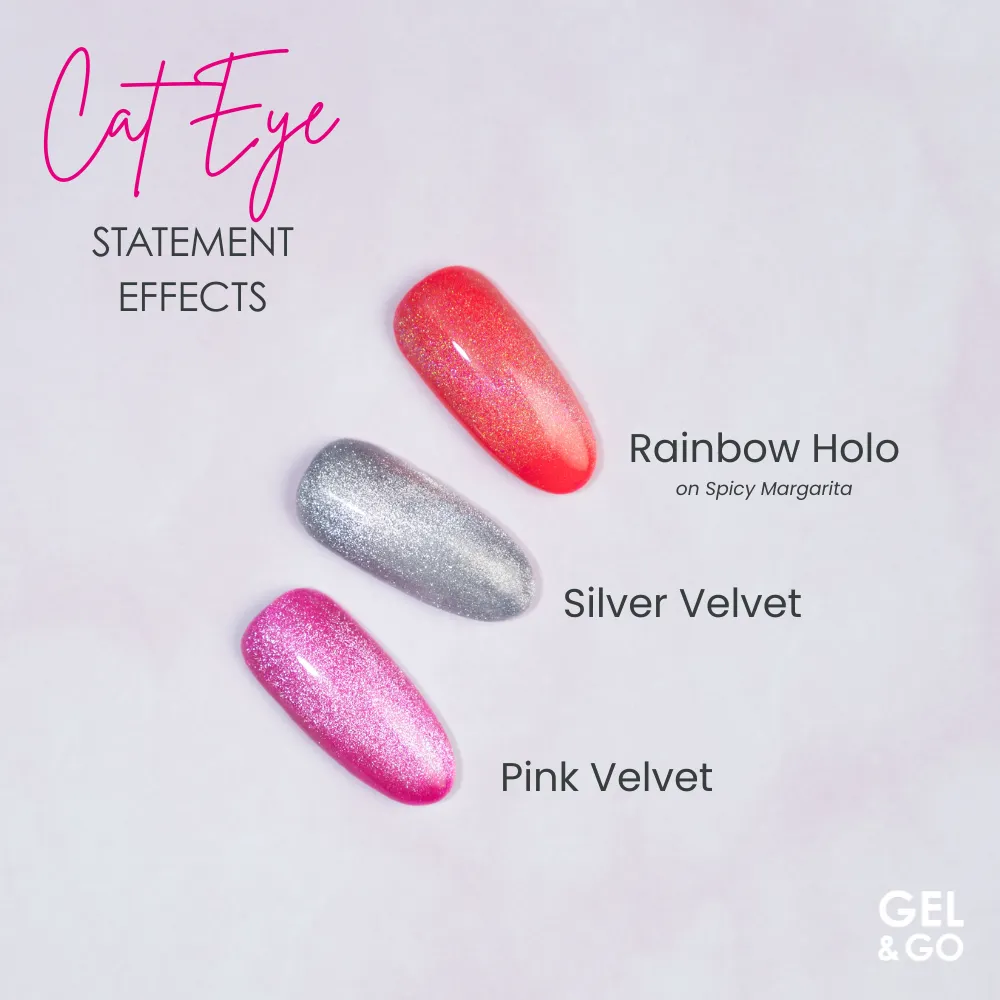 IZ Beauty GEL&GO Silver Velvet Cat Eye gellack 8ml magnetisk