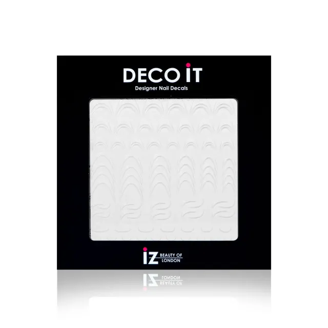 Iz Beauty Power Ovals White nageldekaler vit fransk