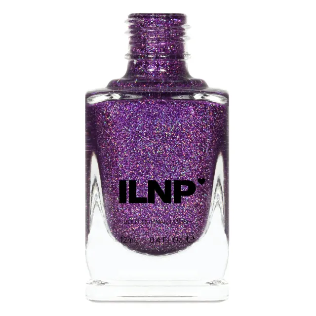 ILNP Splashed Unforgettable nagellack lila holografisk jelly