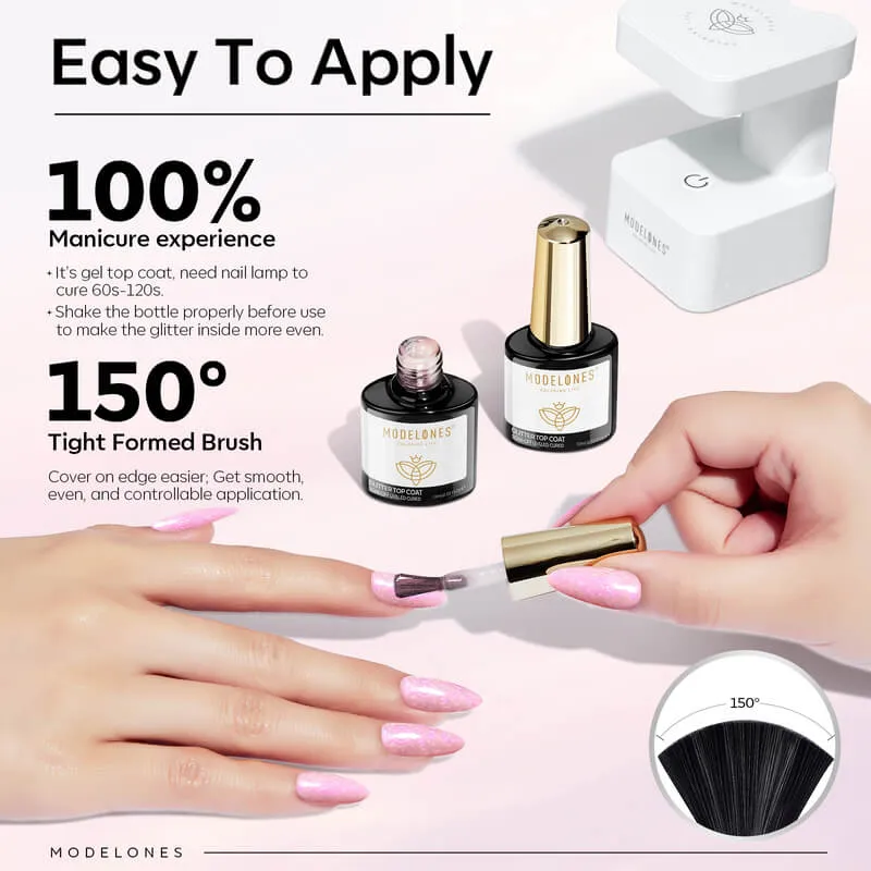Modelones Mermaid Pearl top coat 10 ml pärleglitter