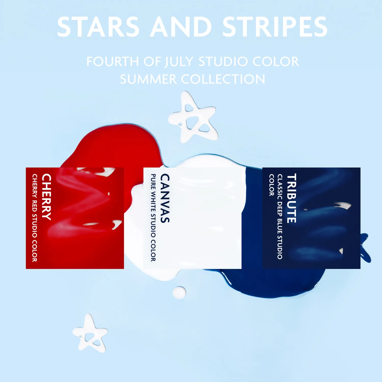 ILNP Stars and Stripes nagellacksset 3-pack kräm