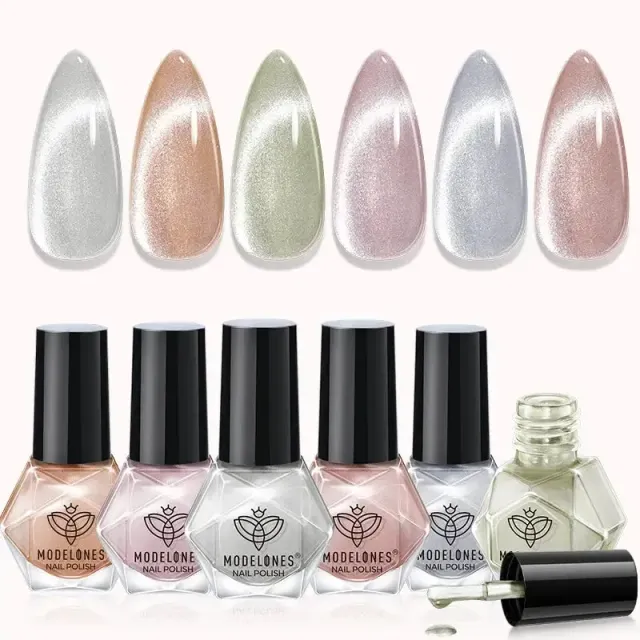 Modelones Rime nagellack 6-pack cat eye effekt