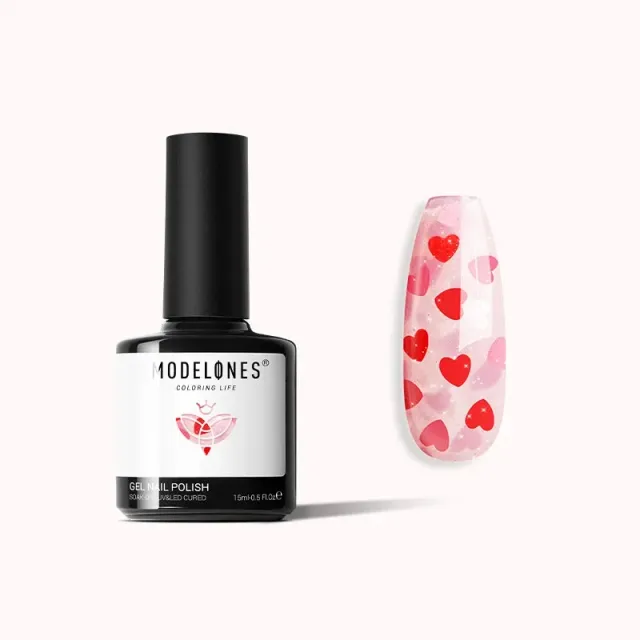 modelones Inspire Gel gellack Lover rosa glitter 15 ml