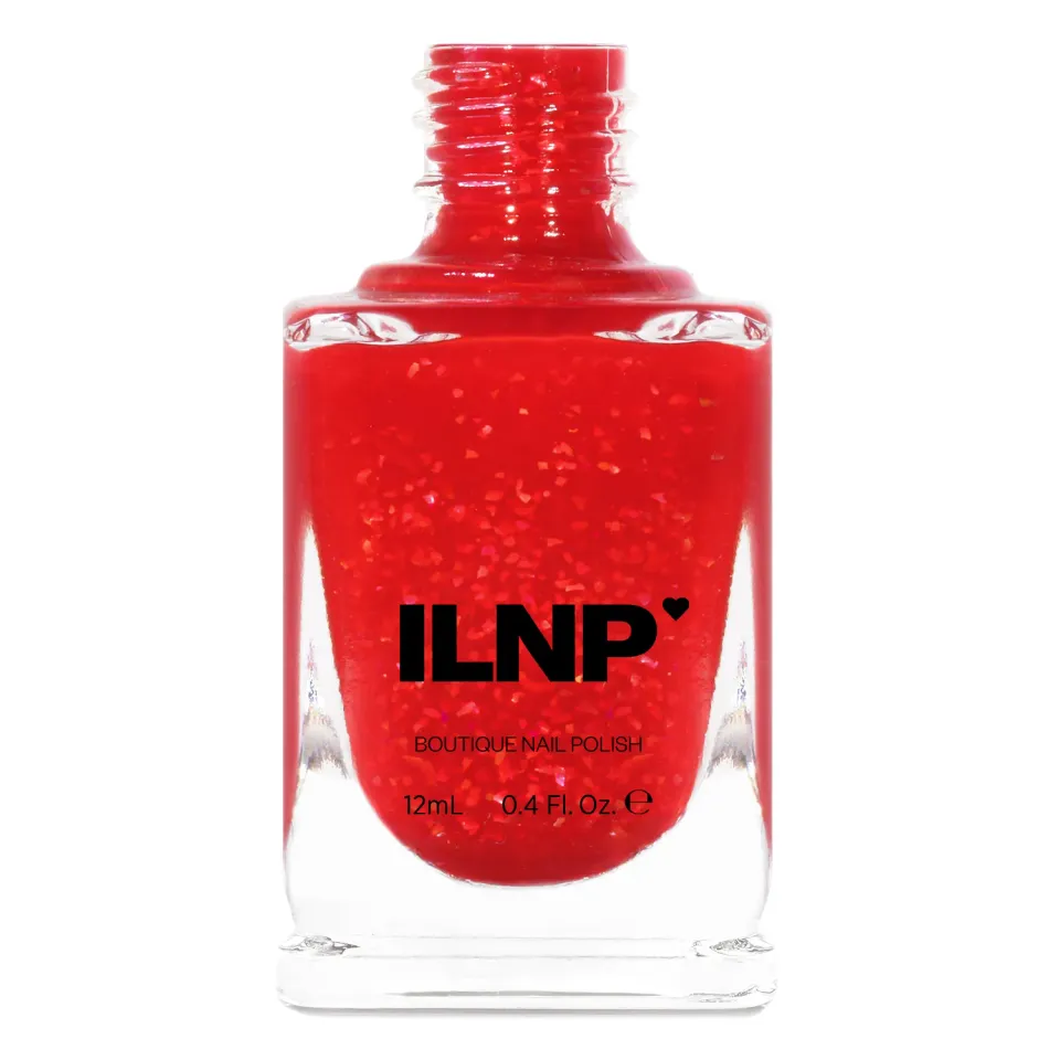 ILNP Playground Recess nagellack röd jelly flakes