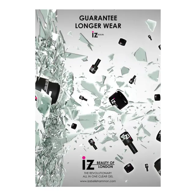 Iz Beauty Pro Base & Build salongsposter A2 gel