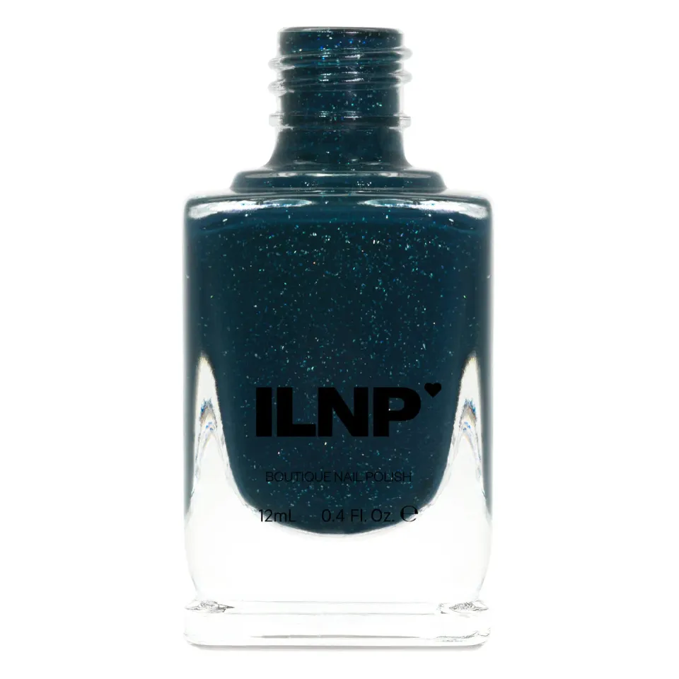 ILNP Snowstorm nagellack holografisk mörkblå