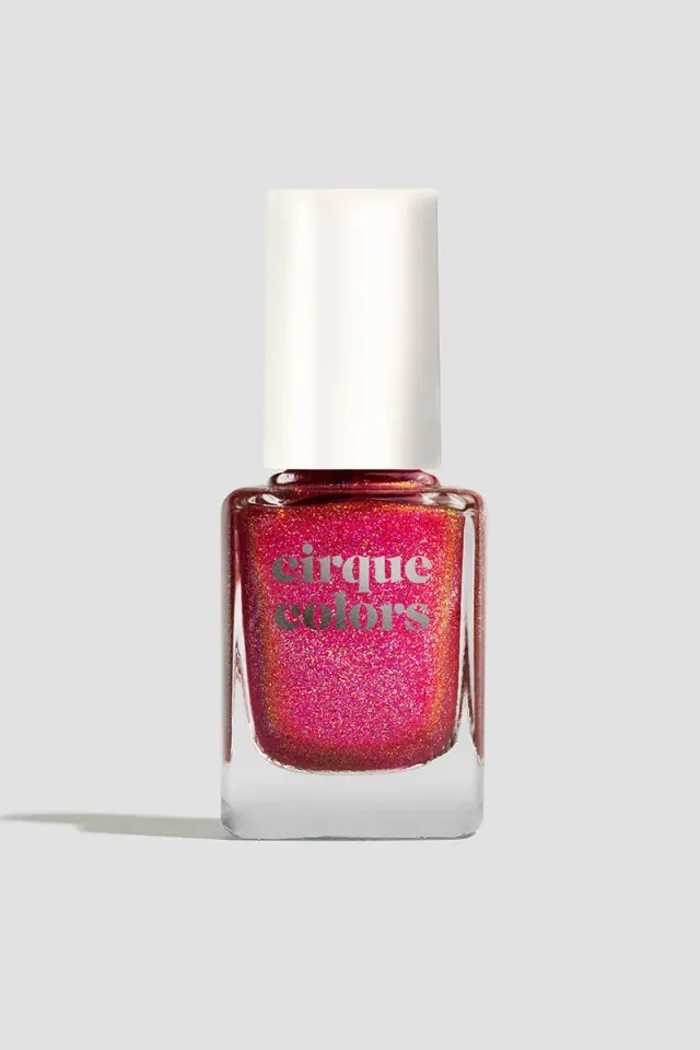 Cirque Colors Ringleader nagellack röd-orange holografisk