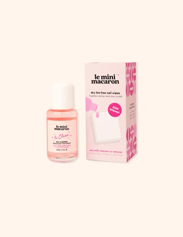 Le Mini Macaron Nail Cleanser Duo rengöringsset 2-del