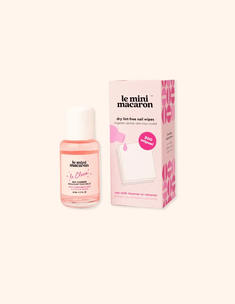 Le Mini Macaron Nail Cleanser Duo rengöringsset 2-del