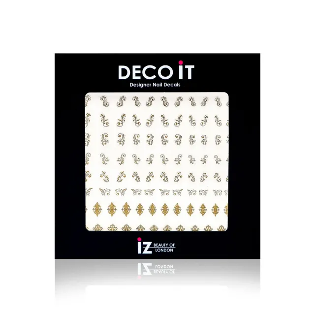 Iz Beauty Ornate Gold nageldekaler guld 80-pack