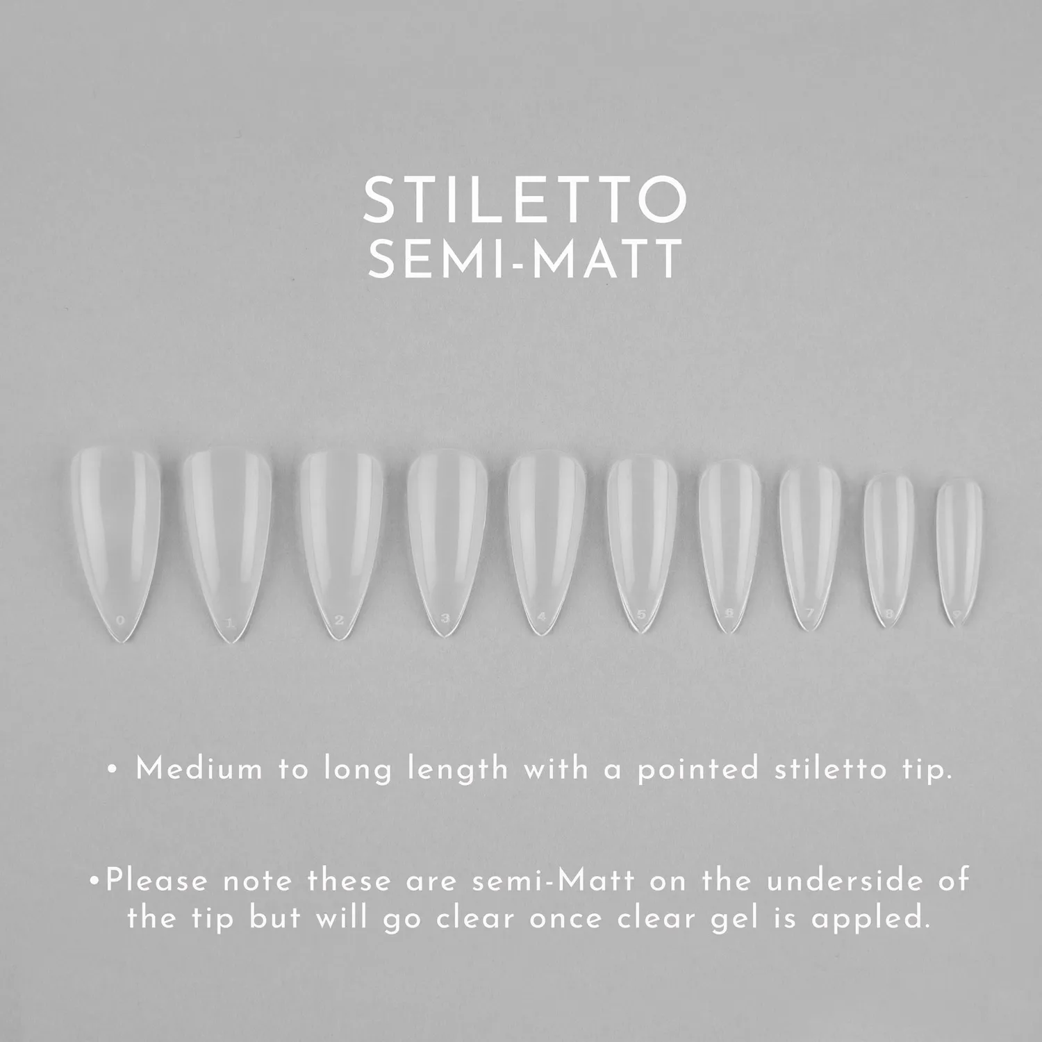 Iz Beauty Stiletto Full Cover nageltippar 200-pack klar