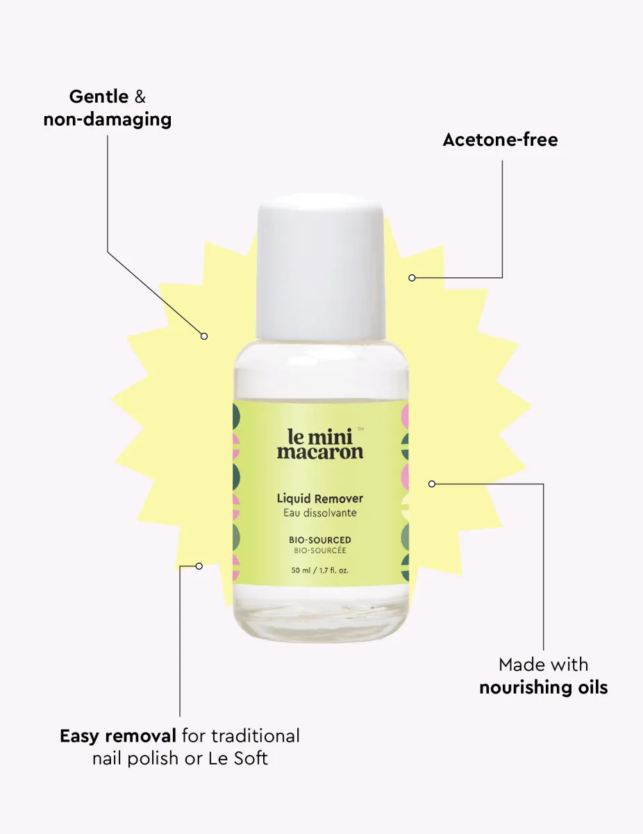 Le Mini Macaron Liquid Remover nagellacksborttagning acetonfri