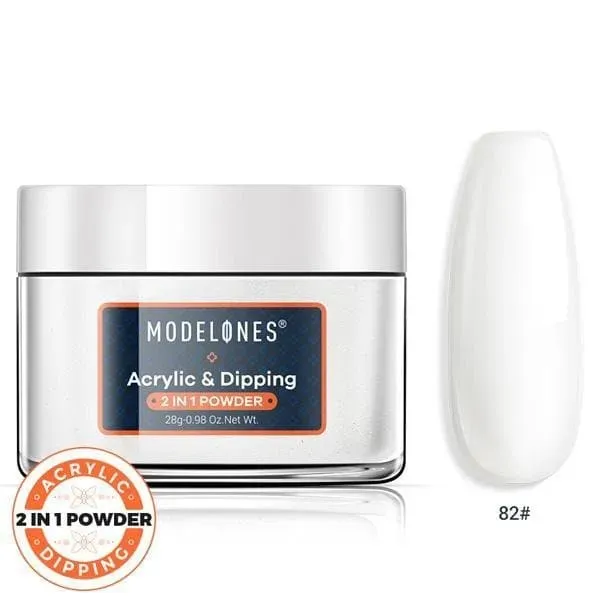 Modelones White Arctic akrylpulver vit fransk