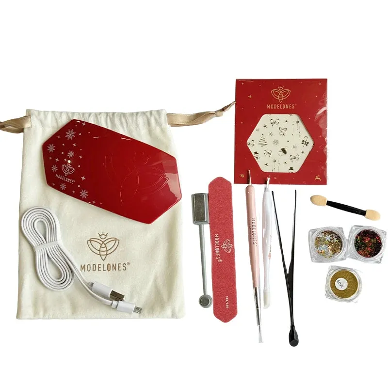 Modelones Christmas nagelverktyg set mini lampa