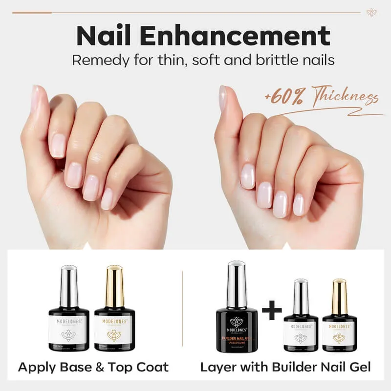 Modelones 7-in-1 Builder nagelgel set 10 ml klar