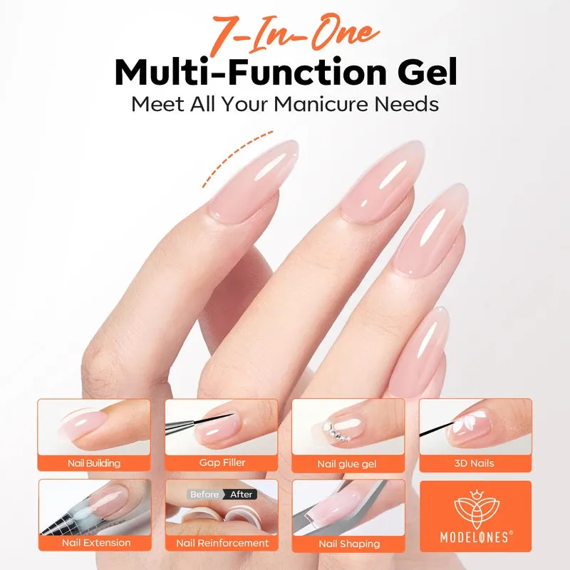 Modelones Builder Gel Clear nagelgel 10ml transparent liner
