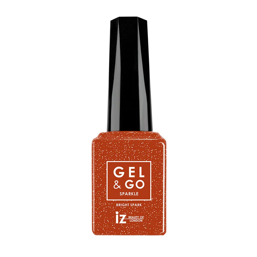 GEL&GO Bright Spark GG1067 glittergel 12 ml koppar