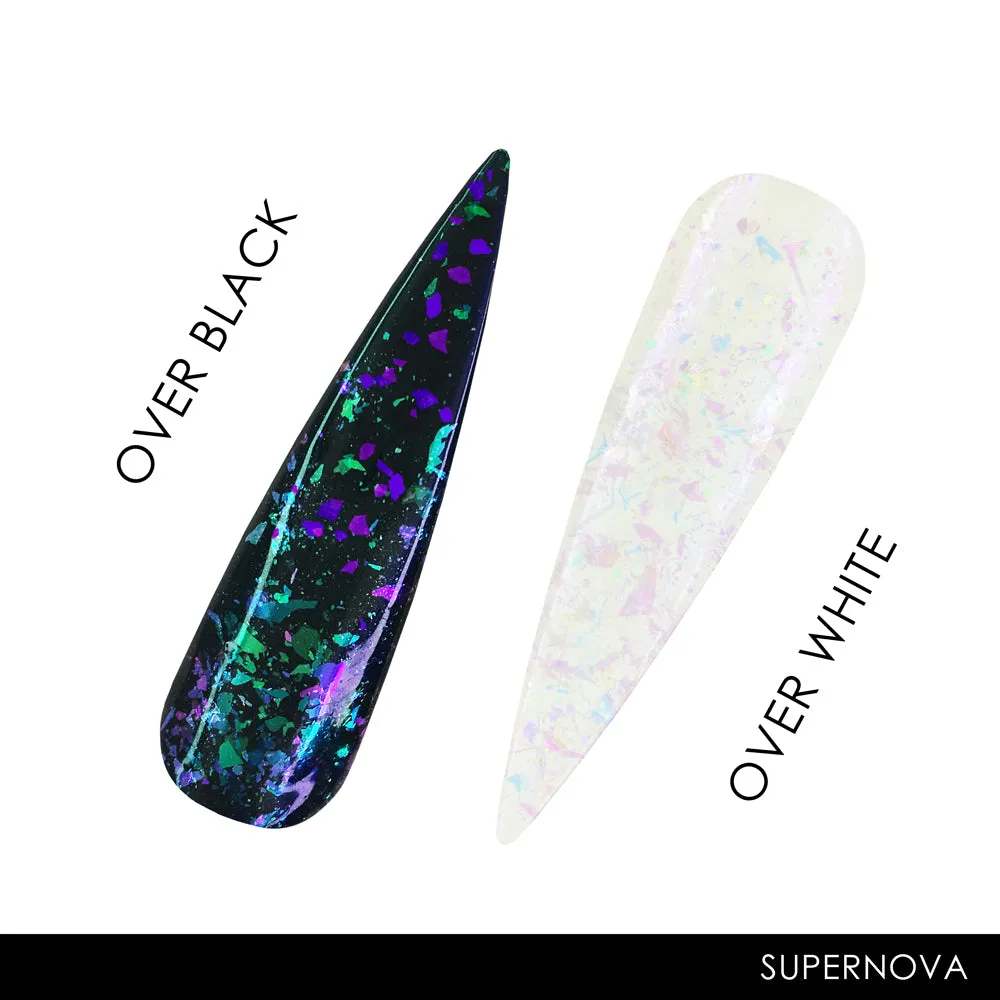 Iz Beauty Supernova chrome flakes kameleont lila grön