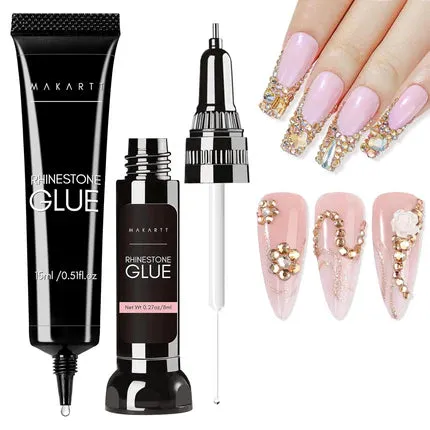 Makartt Rhinestone Glue nagellim för små stenar 2x8ml