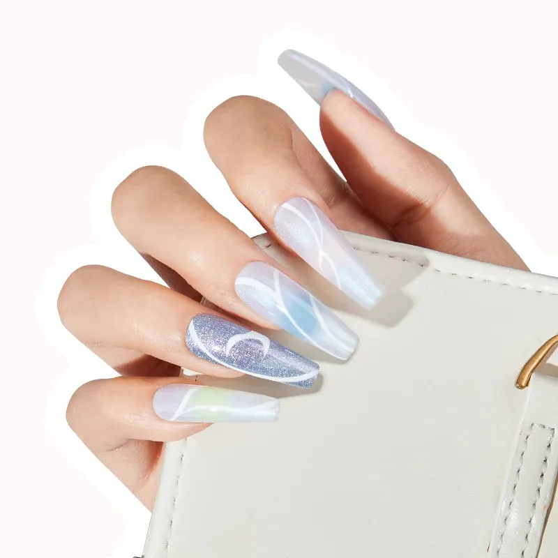 Modelones Blue Lagoon gellack 6 färger blå shimmer