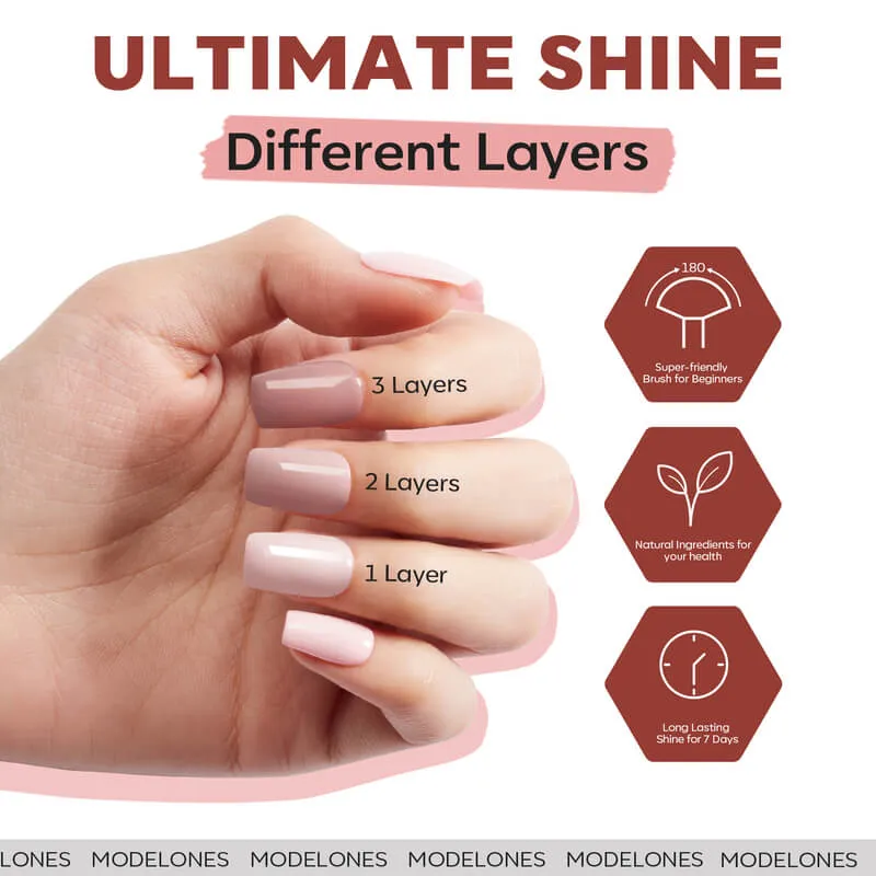 modelones Autumn Temptation nagellack 6-pack brun guld