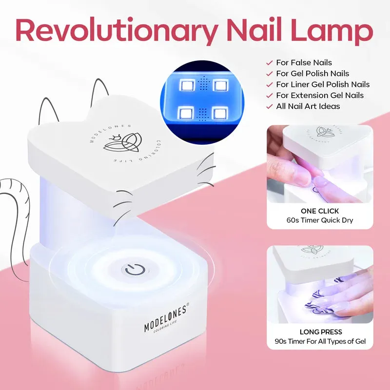 Modelones Medium Almond nageltippar kit 510-pack halvmatt