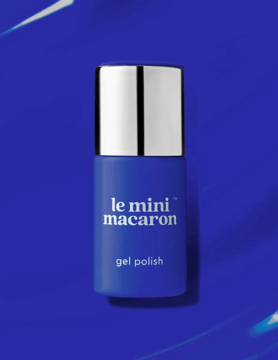 Le Mini Macaron Blue Raspberry gellack koboltblå