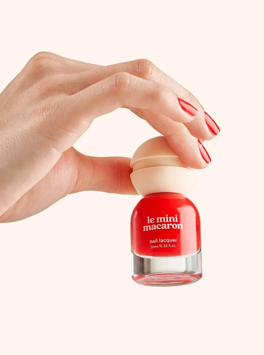 Le Mini Macaron Cherry Red nagellack klarrött