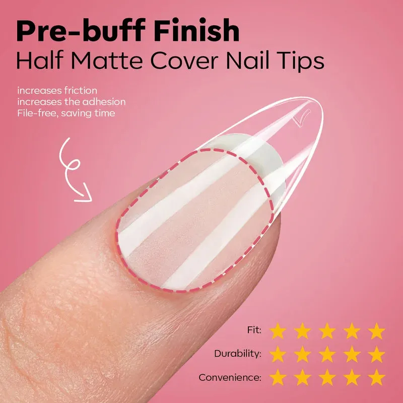 modelones Short Almond nageltippar kit 510 st