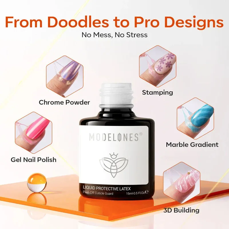 Modelones Liquid Protective Latex nagellatex 15ml peel-off