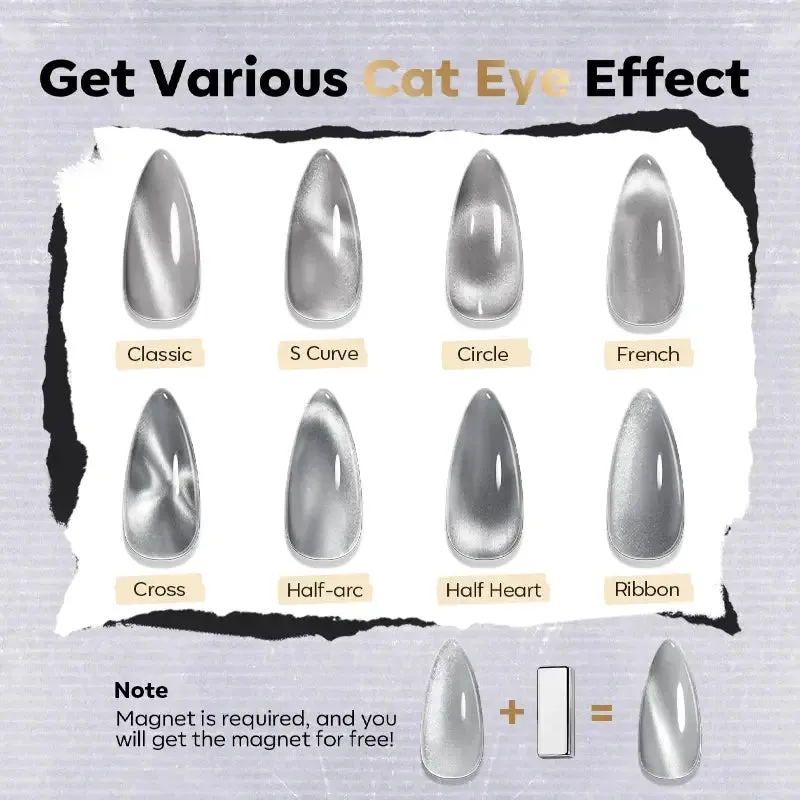 Modelones Smoke And Ice nagellacksset 6 färger cat eye