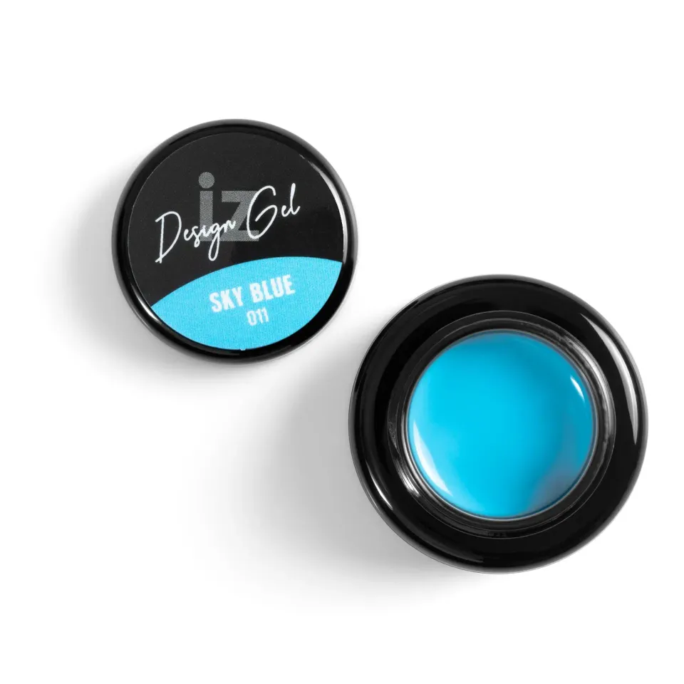 Iz Beauty Design Gel Sky Blue DG011 nail art-gel neonblå