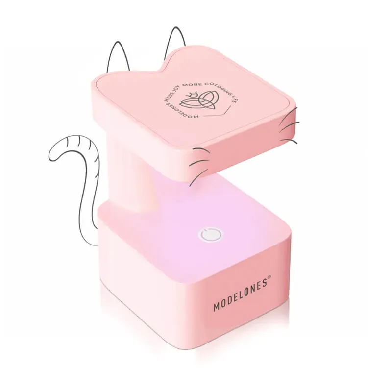 modelones Meow 8W Mini Finger UV nagellampa rosa LED