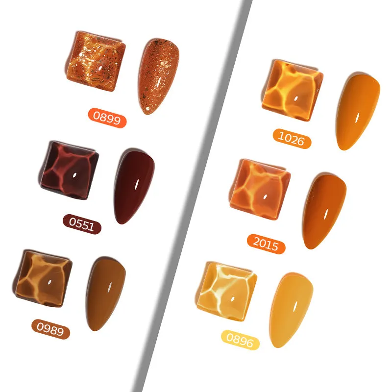 modelones Pumpkin Glow gellack set 6-pack beige brun