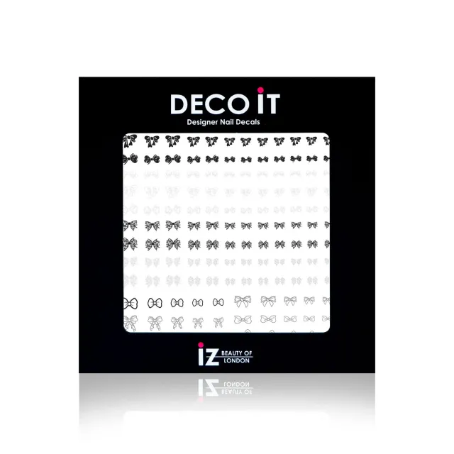 Iz Beauty Monochrome Bow nageldekaler svart vit