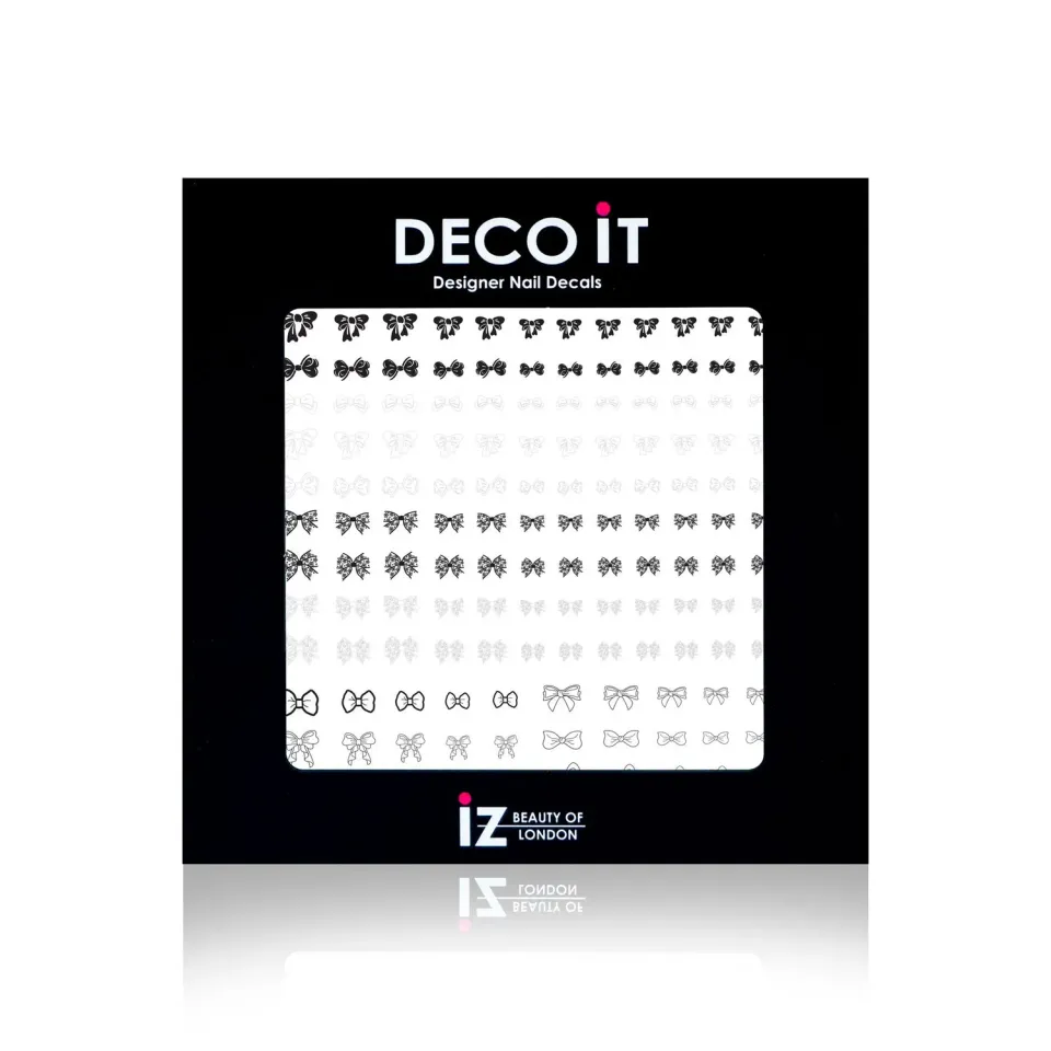 Iz Beauty Monochrome Bow nageldekaler svart vit