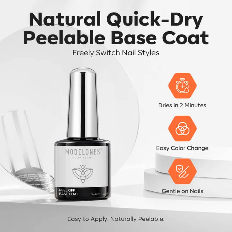 Modelones Peel Off Base Coat 10 ml avtagbar
