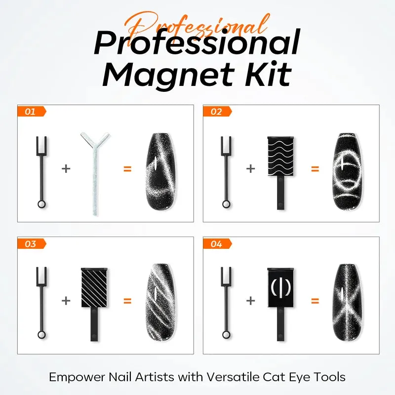 Modelones Cat Eye magnetset nagelverktyg 15-pack
