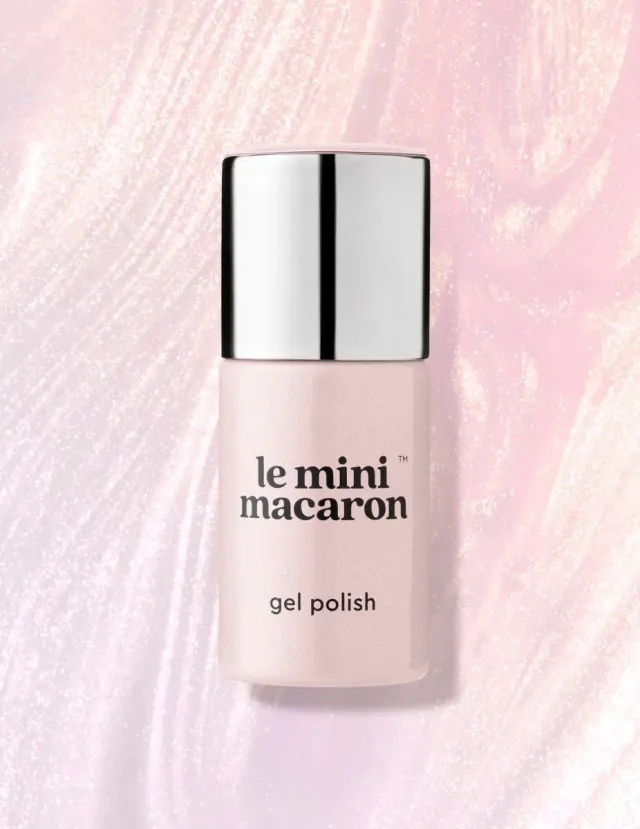Le Mini Macaron Pink Quartz gellack skimrande rosa