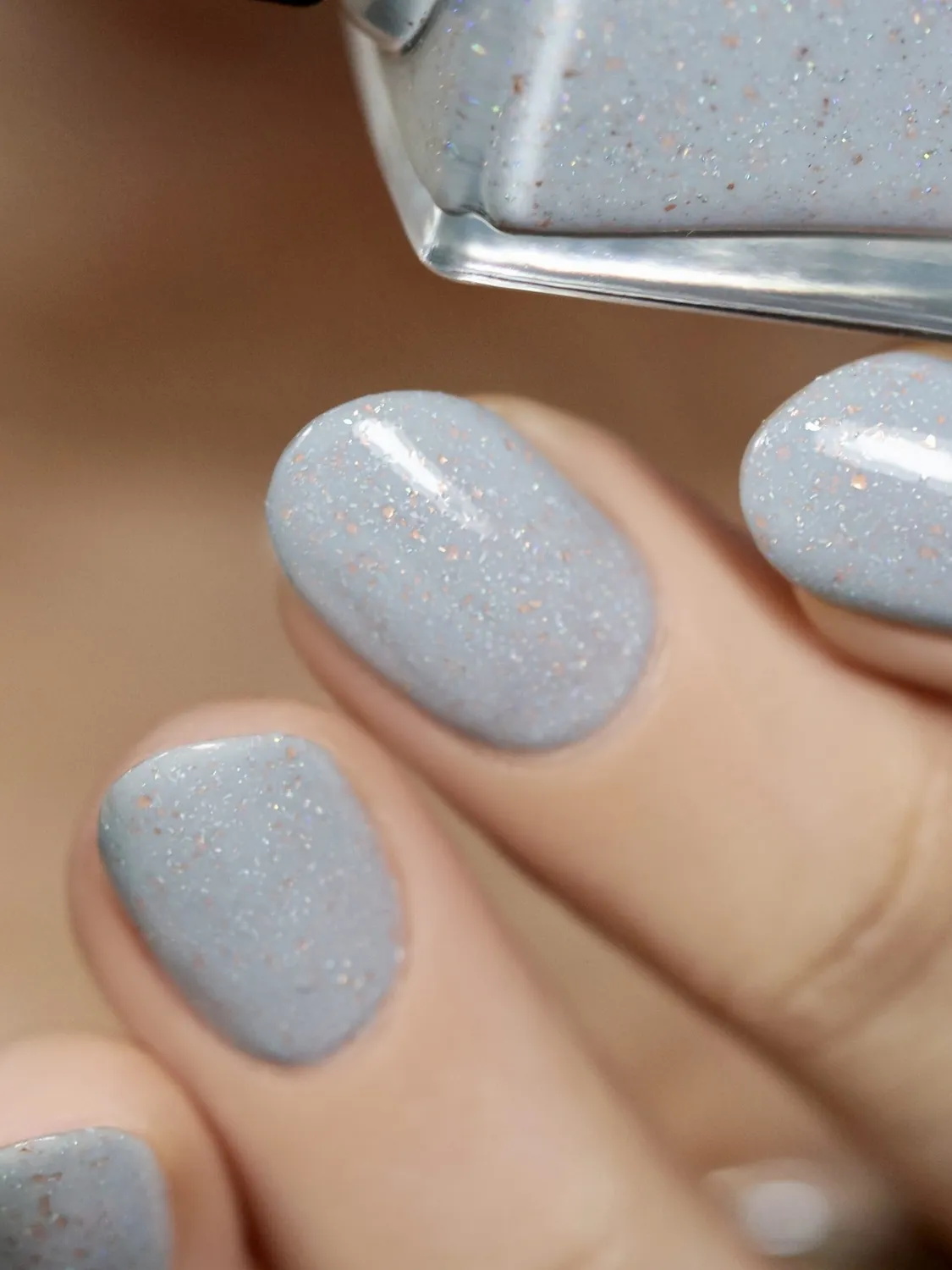 ILNP Tombstone nagellack bengrå holografisk